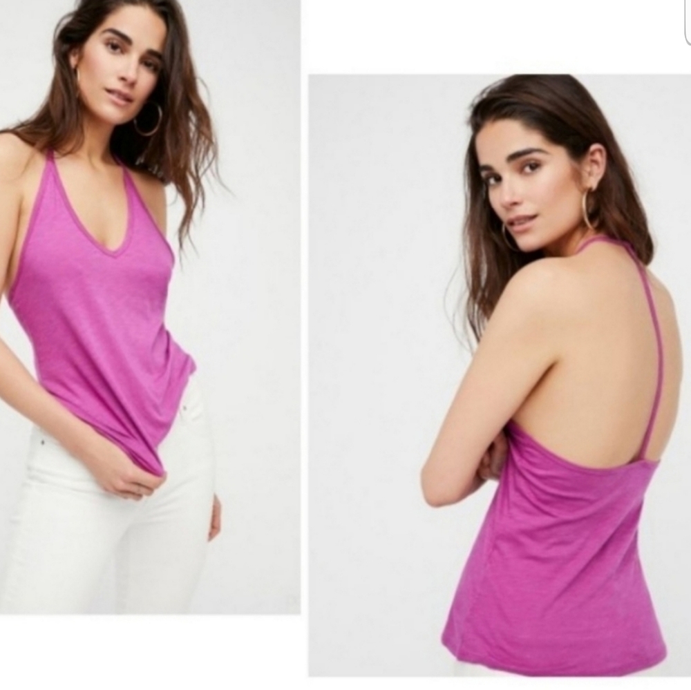 💕NWOT Free People T-back Cami/Tank
